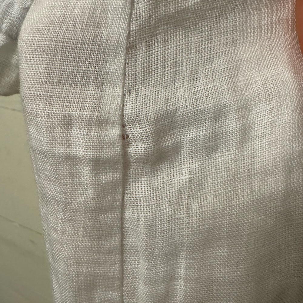 SLEEPER Marquise Linen Lace-Up Dress in white - Picture 10 of 13